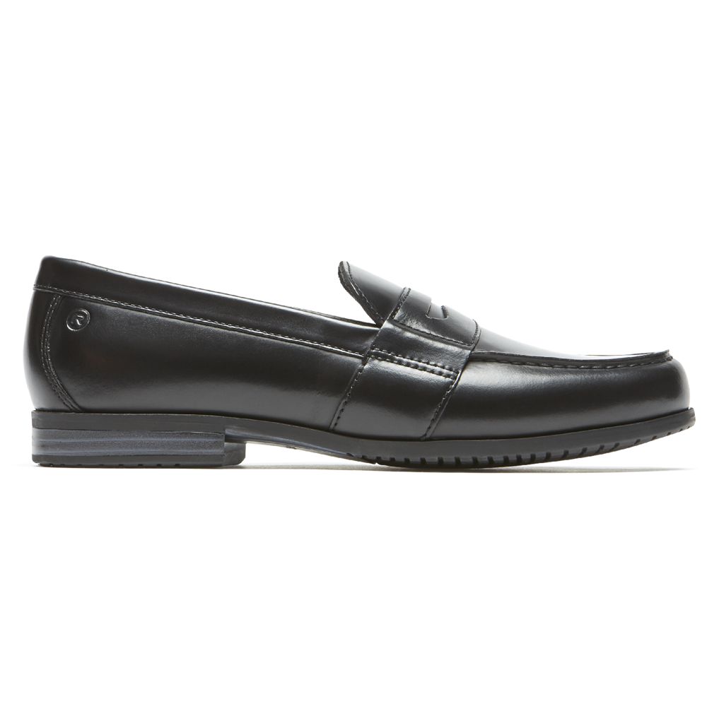 Mocasini Barbati Rockport Classic Lite 2 Penny Slip-Ons Negrii - Romania 6389-JHILU